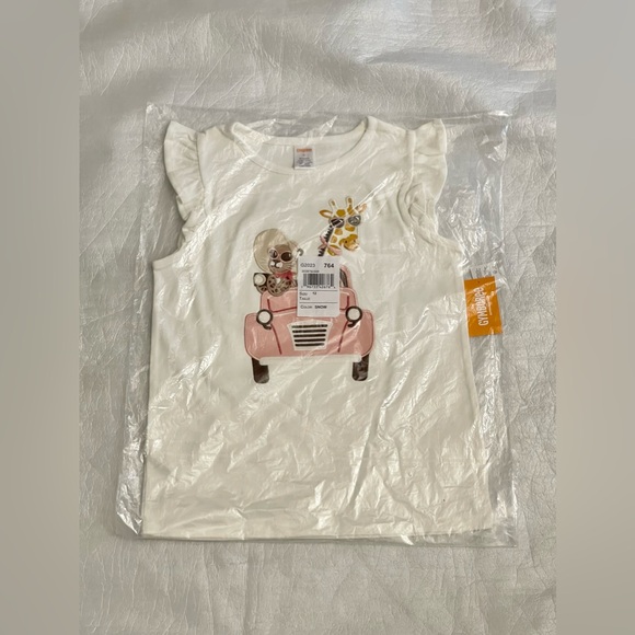 Gymboree Girls Embroidered Animal Car Top - Safari - Snow 12 - Picture 2 of 4